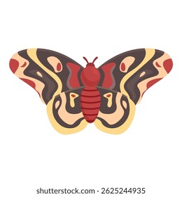 Colorful exotic butterfly spreading its wings on white background