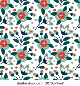 Colorful Exotic Leaves and Flowers Pattern high quality textures pattern and seamless.