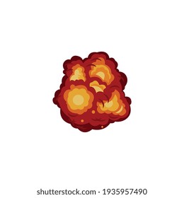 Explosión colorida bomba en ilustración vectorial de caricatura plana