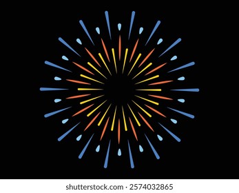 Colorful exploding festival fireworks, Fireworks colorful icon