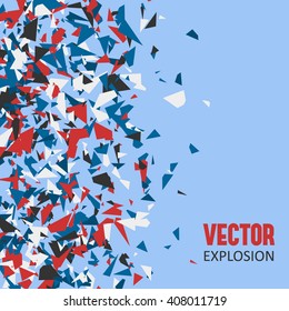 Colorful explosion, abstract vector illustration