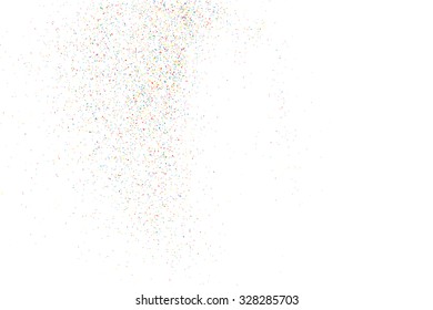 Colorful explosion of confetti. Grainy abstract  colorful texture on a white background. Design element. Vector illustration,eps 10.