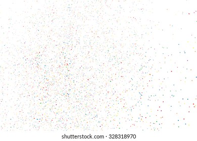 Colorful explosion of confetti. Grainy abstract  colorful texture on a white background. Design element. Vector illustration,eps 10.