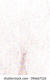 Colorful explosion of confetti. Grainy abstract  colorful texture isolated on white background. Flat design element. Vector illustration,eps 10.