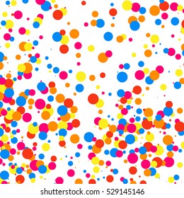 Colorful explosion of confetti. Grainy abstract  multicolored texture isolated on white background. Flat design element. Vector illustration,eps 10