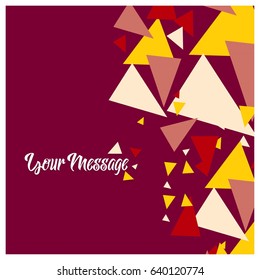 Colorful explosion of confetti. Grainy abstract multicolored texture isolated on red background. Flat design element. Vector illustration