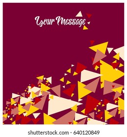 Colorful explosion of confetti. Grainy abstract multicolored texture isolated on red background. Flat design element. Vector illustration