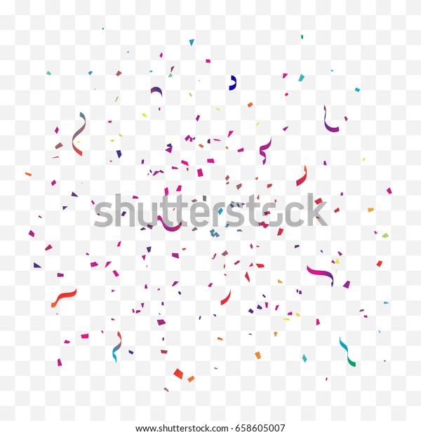 Colorful Explosion Confetti Isolated Falling On Stock Vector (Royalty ...