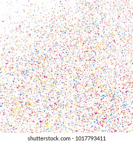 Colorful explosion of confetti  isolated on white  background. Vector illustration,eps 10.