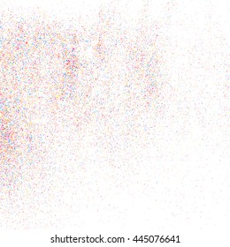Colorful explosion of confetti  isolated on white background. Colored grainy texture.  Vector illustration,eps 10.
