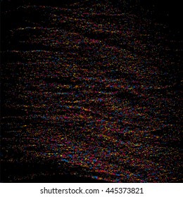 Colorful explosion of confetti  isolated on black  background. Vector illustration,eps 10.