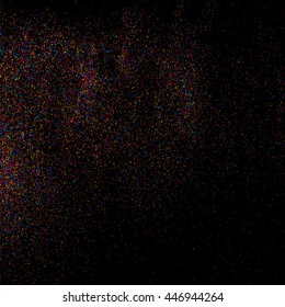 Colorful explosion of confetti  isolated on black  background. Vector illustration,eps 10.