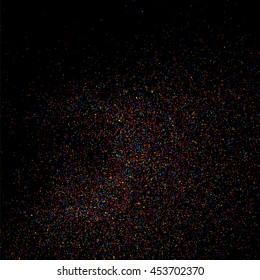 Colorful explosion of confetti  isolated on black  background. Vector illustration,eps 10.