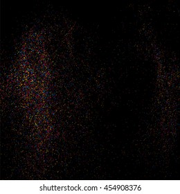 Colorful explosion of confetti  isolated on black  background. Vector illustration,eps 10.