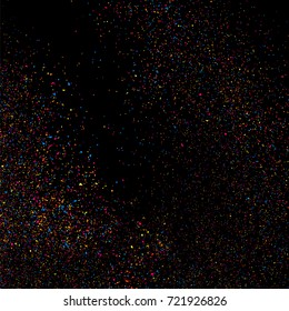 Colorful explosion of confetti isolated on black  background. Vector illustration,eps 10.
