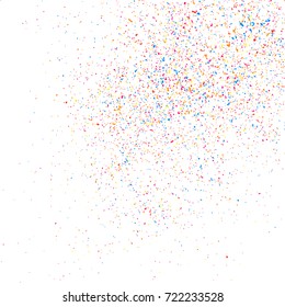 Colorful explosion of confetti  isolated on white  background. Vector illustration,eps 10.
