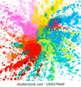 Colorful explosion for design banners, invitations and greeting cards. Color burst on white background. Abstract vector background.