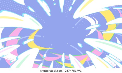 Colorful explosion effect background illustration_16:9