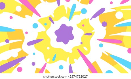 Colorful explosion effect background illustration_16:9