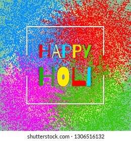 Colorful explosion for Happy Holi. Vector illustration of abstract colorful Happy Holi background. Indian Festival of Colors Happy Holi.