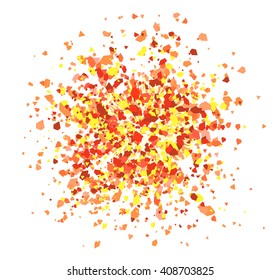 Colorful explosion, paint drip, splash design vector illustration. 