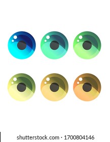 Colorful eye ball graphic design 