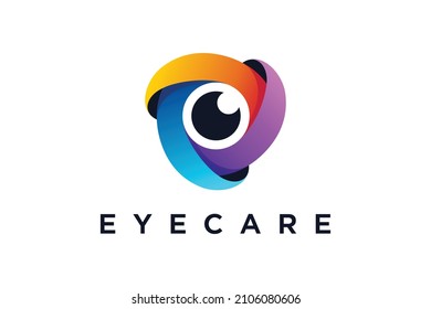 Colorful Eye Care Logo Template