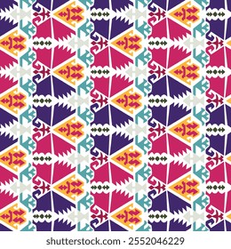 Colorful Eye catching repeat pattern design Vector illustration fabric ready to print 