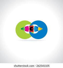 colorful eye creative logo concept 