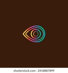 colorful eye in front of the background