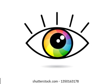 colorful eye icon