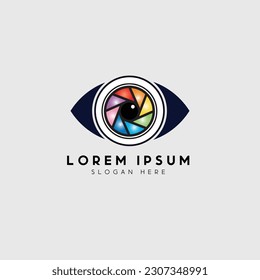 Colorful Eye Logo Design For Media And Vision