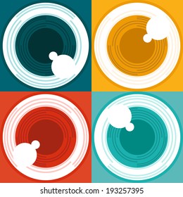 colorful eye set. Vector illustration No.1