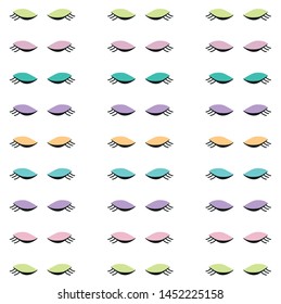 Colorful eye shadow make up pattern vector