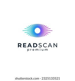 colorful eye for technology, security and protection logo design
