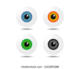 colorful eyeball vector, eye icon