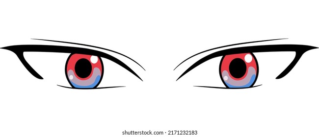 Colorful eyes collection isolated on white, modern design, Cartoon woman eyes and eyebrows with lashes. Isolated vector illustration. Can used for T-shirt print, poster and cards. cartoon anime eyes