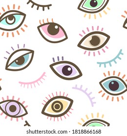 Evil Seeing Eye Symbol Naive Set Stock Vector (Royalty Free) 1465208429