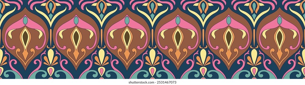 colorful fabric border abstract seamless fabric border ethnic tribe