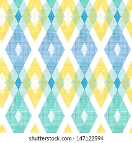 Colorful fabric ikat diamond seamless pattern background