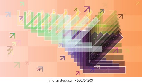 colorful faction of set, navigation vector background above magical banner