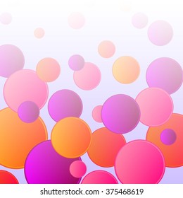 Colorful fading bubble vector background. Eps10.