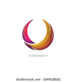 Colorful falcon logo, vector logo template