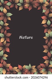 Colorful fall leaves frame vector for decoration on Autumn season, Thanksgiving festival and natural concept.