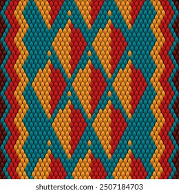 Automne Coloré, Motif Harmonieux, Mosaïque Géométrique Vibrante
