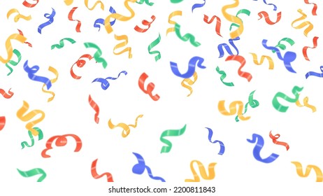 Colorful falling confetti vector illustration.