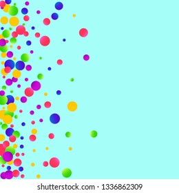 Colorful falling round confetti.