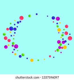 Colorful falling round confetti.