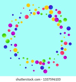 Colorful falling round confetti.