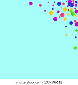 Colorful falling round confetti.